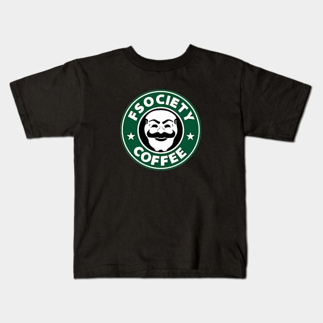 fsociety coffee Kids T-Shirt by Ward